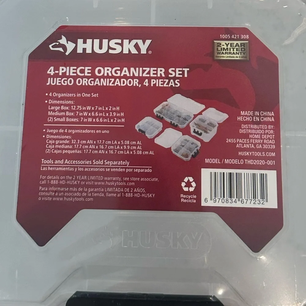 Husky 4-Piece Brand New Closet Drawer Organizer Set